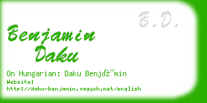 benjamin daku business card